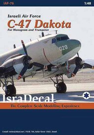  IsraDecal Studio  1/48 Douglas C-47 Dakota/Nord 2501 Noratlas. ISRA76