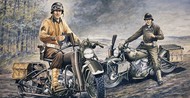 WWII US Soldiers on Motorcycles (2) D-Day #ITA322