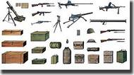  Italeri  1/35 WWII Accessories (Guns, Crates, Bags, etc.) ITA407