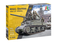  Italeri  1/35 M4A1 Sherman with Infantry CONTAINS 10 FIGURES ITA6568