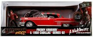 Jada Models  1/24 Nightmare On Elm Street 1958 Cadillac Series 62 w/Freddy Krueger Figure JAD31102