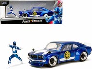  Jada Models  1/24 Power Rangers 1974 Mazda RX3 w/Blue Ranger Figure JAD34389