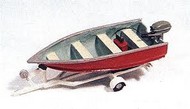Fishing Boat, Motor & Trailer Metal Kit #JLI455