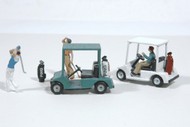  JL Innovative Design  HO Golf Carts (2) & Bags (4) Metal Kit JLI459