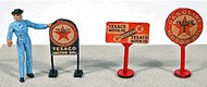  JL Innovative Design  HO Vintage Texaco Gas Station Curb Signs (3) JLI462