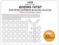  KV Models  1/144 Boeing 747SP + masks for passenger windows and masks for wheels KV14329