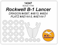  KV Models  1/144 Rockwell B-1 Lancer + wheels masks KV14347