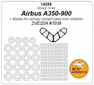 KV Models  1/144 Airbus A350-900 + wheels masks KV14359