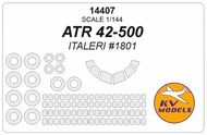 ATR 42-500 + wheels masks (designed to be used with Italeri IT1801 kits) #KV14407
