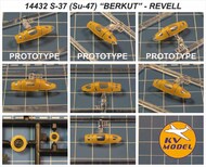 S-37 (Sukhoi Su-47) Berkut wheels and canopy frame paint masks (outside only) #KV14432