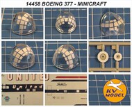 Boeing 377 Stratocruiser wheels and canopy frame paint masks (outside only) #KV14458