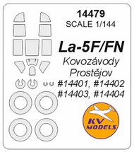  KV Models  1/144 Lavochkin La-5F / La-5FN canopy paint mask AND wheel paint mask masks KV14479