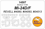 Mil Mi-24D/F wheels and canopy frame paint masks (outside only) #KV14507