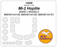  KV Models  1/144 Mil Mi-2 Hoplite Masks KV14509