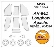 McDonnell-Douglas AH-64D Longbow Apache canopy paint mask AND wheel paint mask masks #KV14525