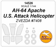  KV Models  1/144 AH-64 Apache (ZVEZDA #7408) + masks for wheels KV14526