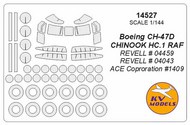  KV Models  1/144 Boeing CH-47D Chinook HC.1 RAF canopy paint mask AND wheel paint mask masks KV14527