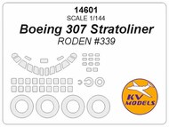  KV Models  1/144 Boeing 307 Stratoliner + wheels masks (designed to be used with RODEN kits ROD339 kits) KV14601