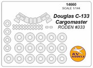 NEW! Douglas C-133 Cargomaster canopy paint mask AND wheel paint mask masks #KV14660