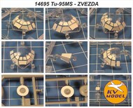 Tupolev Tu-95MS wheels and canopy frame paint masks (outside only) #KV14695