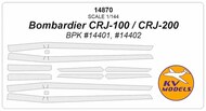 Bombardier CRJ-100 / CRJ-200 + wheels masks #KV14870