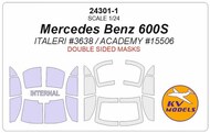  KV Models  1/24 Mercedes Benz 600S - Double sided masks KV24301-1
