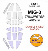  KV Models  1/32 Mikoyan MiG-3 Double-sided masks KV32001