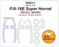 Boeing F/A-18E Super Hornet wheels and canopy frame paint mask (inside and outside) #KV32023-1