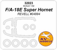 Boeing F/A-18E Super Hornet wheels and canopy frame paint mask (outside only) #KV32023