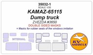  KV Models  1/35 KAMAZ-65115 Dump Truck Masks KV35032-1