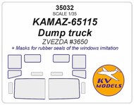  KV Models  1/35 KAMAZ-65115 Dump Truck Masks KV35032