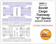  KV Models  1/35 Soviet Cargo Tramway 'X' Series - Double sided masks KV35091-1