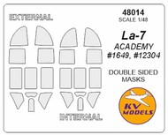 KV Models  1/48 Lavochkin La-7 - Double-sided and wheels masks KV48014