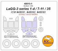 Lavochkin LaGG-3 - Double-sided masks + wheels masks #KV48015-1
