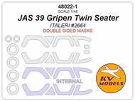  KV Models  1/48 JAS 39 Gripen Twin Seater Masks KV48022-1