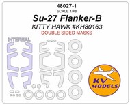 Su-27 Flanker-B + wheels masks (Double sided) #KV48027-1