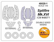  KV Models  1/48 Supermarine Spitfire Mk.XVI - Double-sided masks + wheels masks KV48028-1