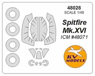  KV Models  1/48 Supermarine Spitfire Mk.XVI + wheels masks KV48028