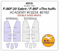  KV Models  1/48 North-American F-86 Sabre - Double-sided masks + wheels masks KV48036