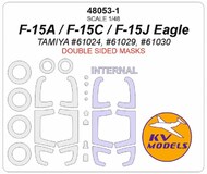 McDonnell F-15A / McDonnell F-15C / McDonnell F-15J Eagle wheels and canopy frame paint masks #KV48053-1