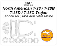  KV Models  1/48 North-American T-28 Trojan + wheels masks KV48057