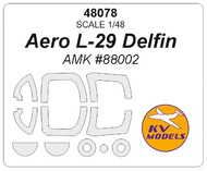  KV Models  1/48 Aero L-29 Delfin + wheels masks KV48078