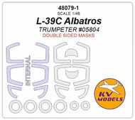  KV Models  1/48 Aero L-39C Albatros - wheels and canopy paint masks (inside and outside) KV48079-1