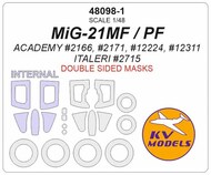 MiG-21MF / PF + wheels masks (Double sided) #KV48098-1