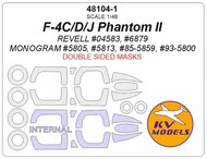 F-4C/D/J Phantom II + masks for wheels (Double sided) #KV48104-1