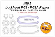 Lockheed F-22 / F-22A Raptor + masks for wheels (Double sided) #KV48122-1