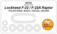 Lockheed F-22 / F-22A Raptor + masks for wheels #KV48122