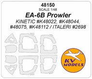 Grumman EA-6B Prowler wheels and canopy frame paint masks (outside only) #KV48150