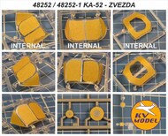 Kamov KA-52 wheels and canopy frame paint masks (outside only) #KV48252