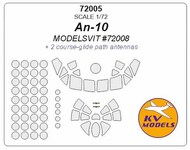  KV Models  1/72 Antonov An-10 (designed to be used with Modelsvit MSVIT72008 kits) Two course-glide path antennas are included KV72005